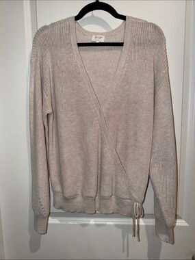 Gentle Fawn Wrap Cardigan Sweater in Light Beige